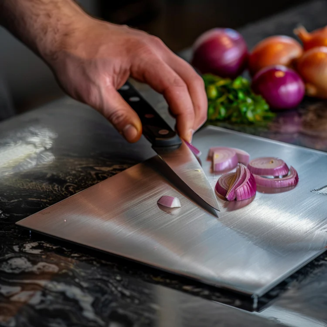 Roestvrijstalen Snijplank Professioneel Keukenblad Hygiënisch Duurzaam Antislip Voedselbereidingsblad | Sansoti