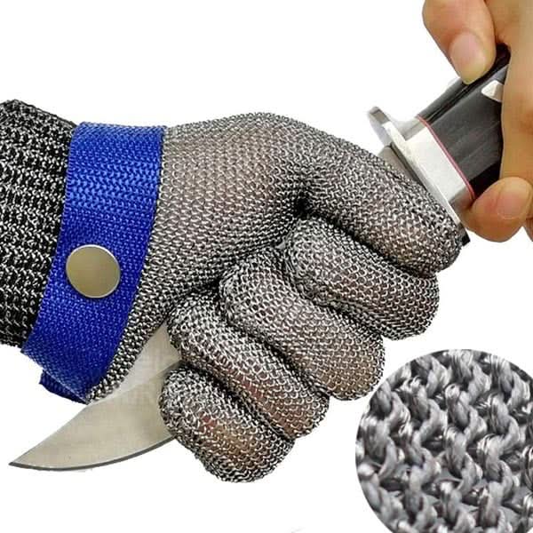 Roestvrijstalen Veiligheidshandschoenen met Maximale Snijbescherming voor Keuken, Ambacht en Werkplek | Sansoti