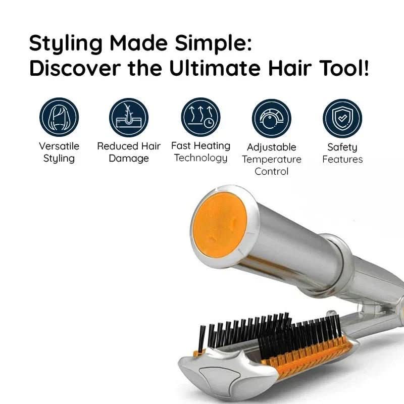 2-in-1 Roterende Haarstyler Borstel voor Volume en Glans – Professioneel Stylen Thuis | Sansoti