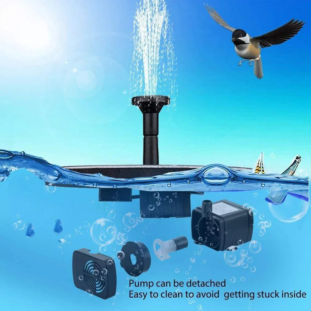 Zonne-energie Tuinfontein met Drijvend Design – Milieuvriendelijke Waterornament voor Vijver en Tuindecoratie | Sansoti