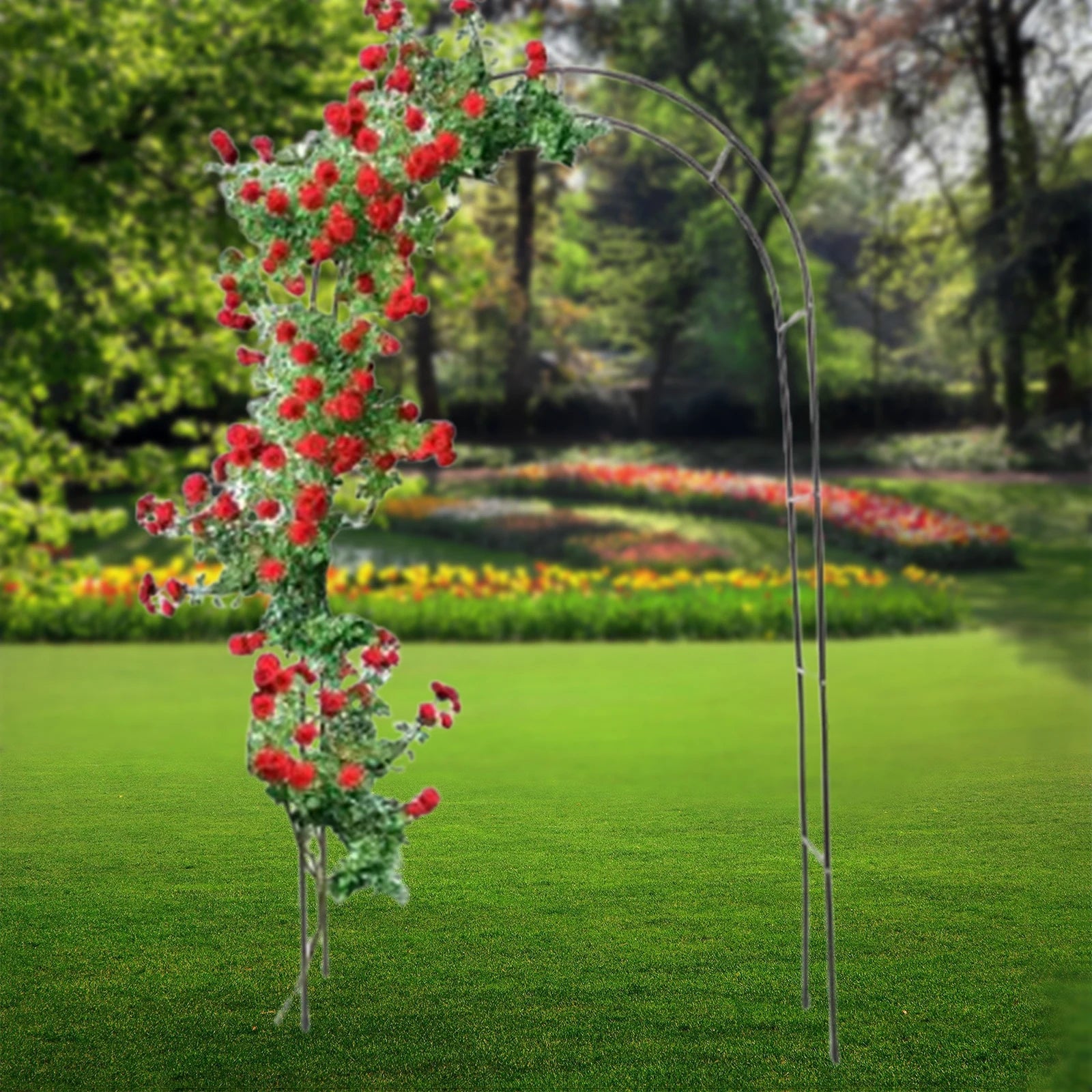 Arche de Jardin Métallique 240x140cm Fer Plantes Grimpantes Roses Arche Mariage Jardin Pergola DIY Arche de Roses Vigne Décoration Extérieure | Restfield