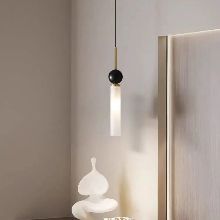 Pendelleuchte Marmor Rohr Zylinder Schwarz Gold Warmweiß Kaltweiß Design Beleuchtung Esszimmer Schlafzimmer Wohnzimmer | Sansoti