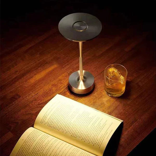 Dimmable Rechargeable Table Lamp Waterproof Metal Touch Control Wireless LED Ambient Lighting Mood Lamp | Sansoti