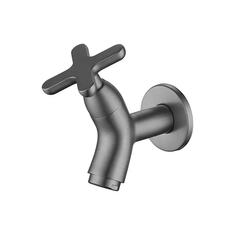 Wandarmatur für Kaltwasser aus Messing, modern, rund, keramisch, für Bad, Küche und Garten, Einhebel, stilvoll, langlebig, verchromt | Sansoti