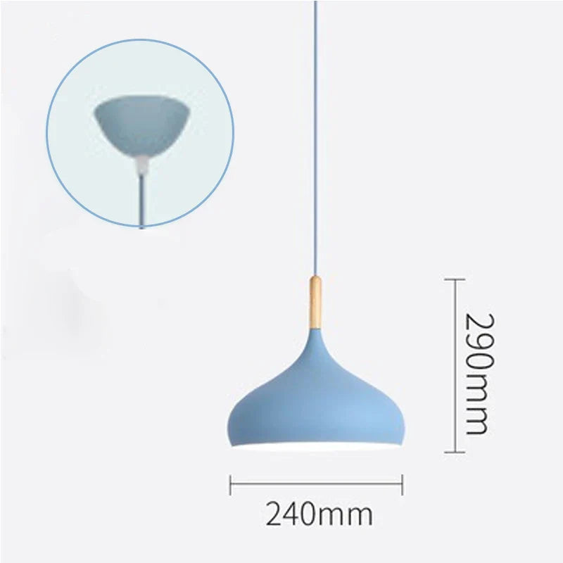 Aluminium hanglamp met E27 fitting in 8 moderne kleuren | Sansoti