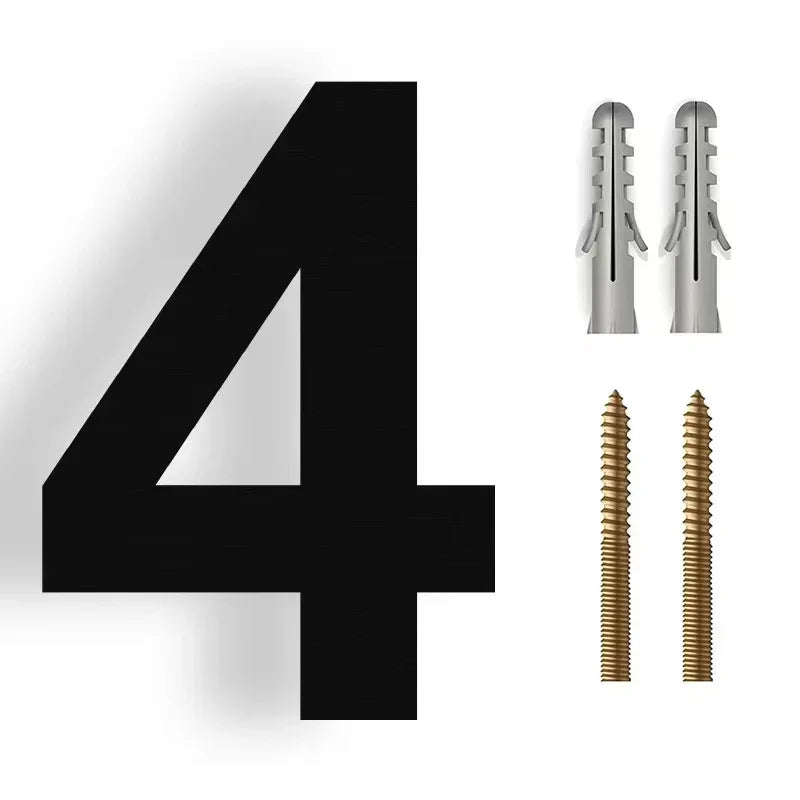 3D Floating House Number for Outdoors – Modern Stainless Steel Number for Facade and Entrance | Sansoti