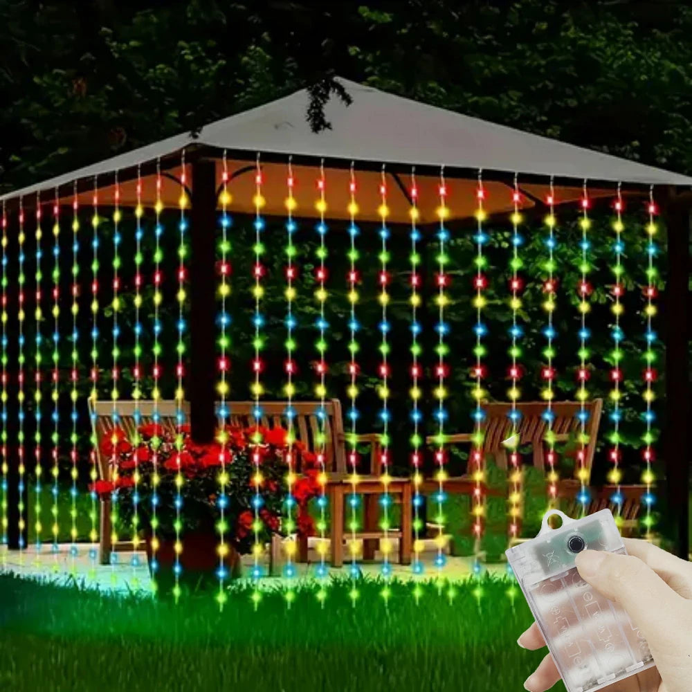 LED Gordijnverlichting 8 Modi Batterij 3m 6m Feestelijke Sfeerlichtjes Binnengebruik Huis Slaapkamer | Sansoti