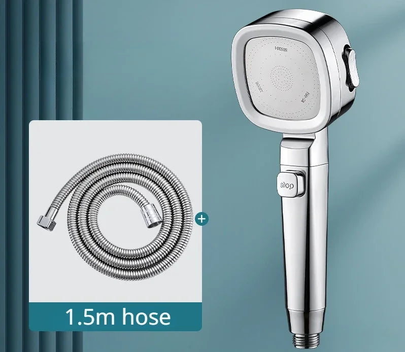 Handdouche 3 Standen Waterbesparend ABS Verstelbaar Stopknop Massage Eco Douchekop Badkamer Wellness | Sansoti