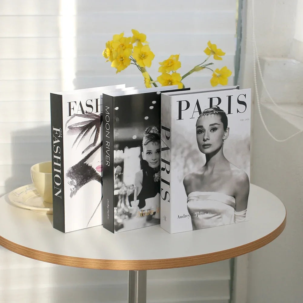Décoration table basse Ensemble de 3 livres Design pliable Table basse style | Restfield