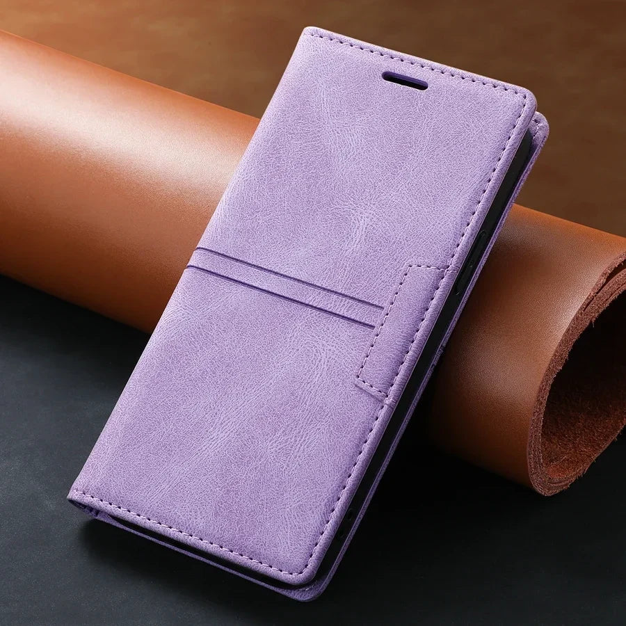Leren Wallet-Hoesje voor Google Pixel met Magnetische Sluiting en Kaarthouder | Sansoti