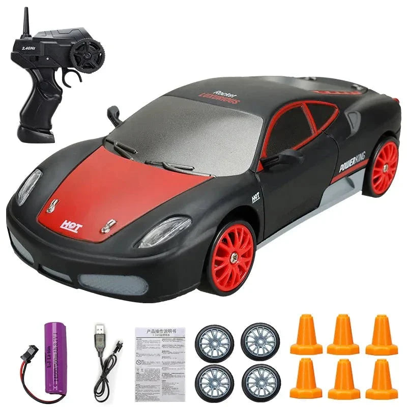 Minidrifter speelgoedauto RC-auto drift racer 2.4GHz afstandsbediening snelheid indoor outdoor kids jongens meisjes cadeau radiobestuurbare auto elektrisch voertuig | Sansoti