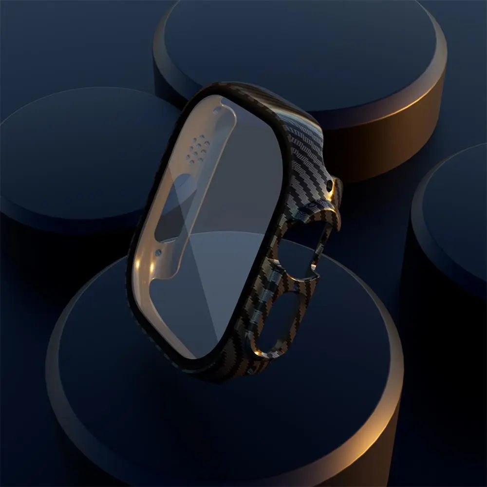Protective Polycarbonate Glass Smartwatch Case 49mm Transparent Black Rose Gold Green Scratch-Resistant Watch | Sansoti