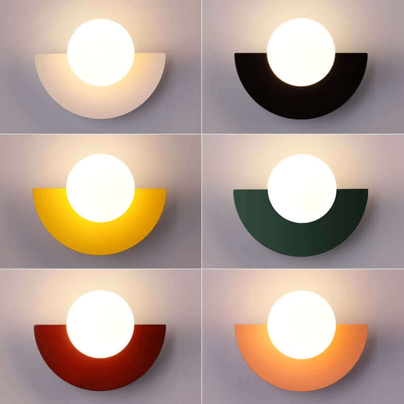Wandlamp – Moderne Wandverlichting met Kleurrijke Kap – Scandinavisch Design – Woonkamer Slaapkamer Gang | Sansoti