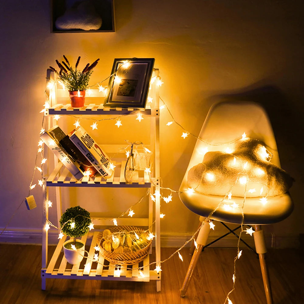 Star String Lights LED Ambient Lighting for Garden Patio Party Indoor Outdoor Decoration Mood Lamp Party Lighting | Sansoti