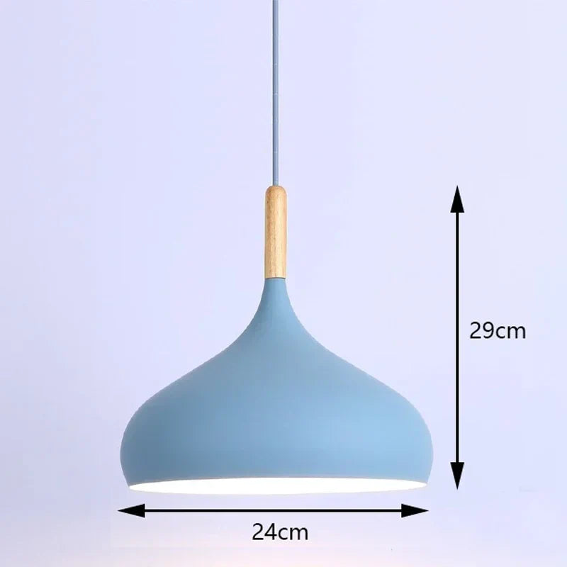 Aluminium hanglamp met E27 fitting in 8 moderne kleuren | Sansoti