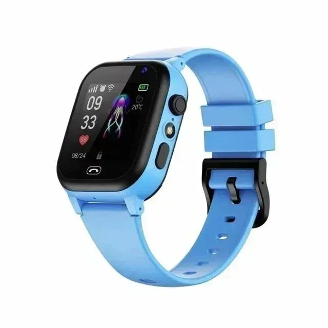 Smartwatch dla dzieci z lokalizatorem GPS, 4G, wideorozmowami, wodoodporny, zegarek bezpieczeństwa z ekranem dotykowym, różowy i niebieski | Sansoti