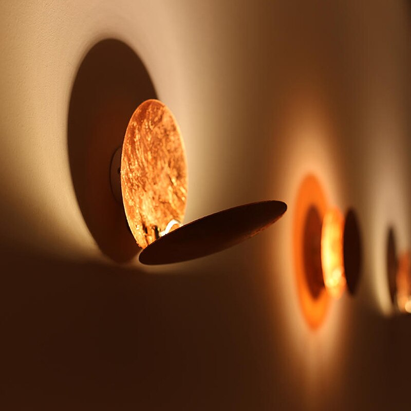 Wandleuchte Eclips Design LED Metall Eisen 20-25cm Stimmungslicht Schatten Dekorativ Wohnzimmer Modern | Restfield