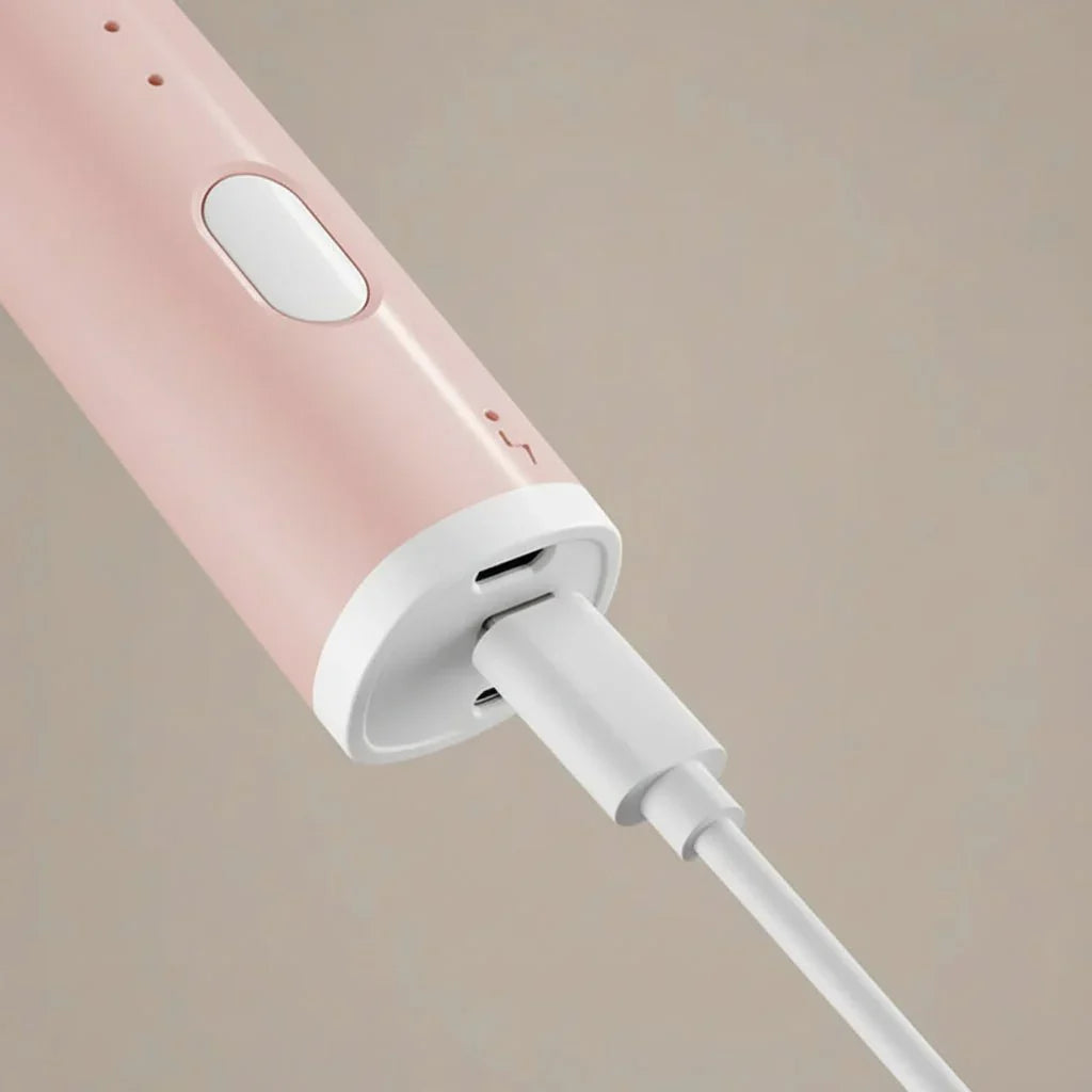 Mini-fouet électrique compact à 3 vitesses, rechargeable par USB, en acier inoxydable, pour café, mousse de lait et cappuccino | Sansoti
