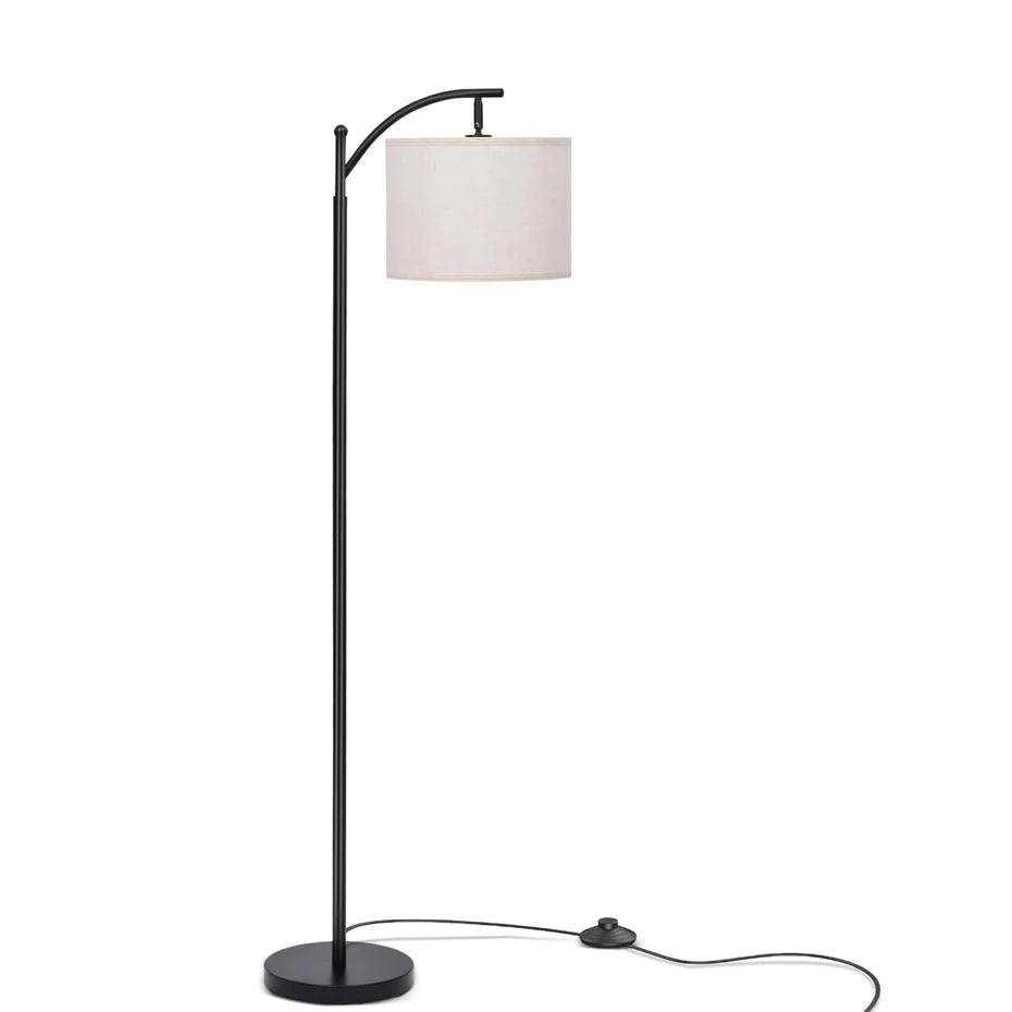Boog Vloerlamp Met Stoffen Kap 3 Lichtkleuren LED Modern Woonkamer | Sansoti