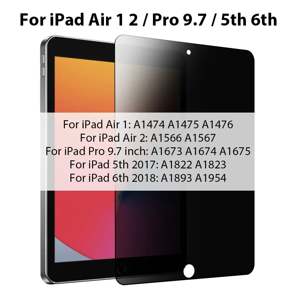 Privacy Screen Protector Tempered Glass for iPad - Side-Angle Protection Display Security Anti-Peeping Screen | Sansoti