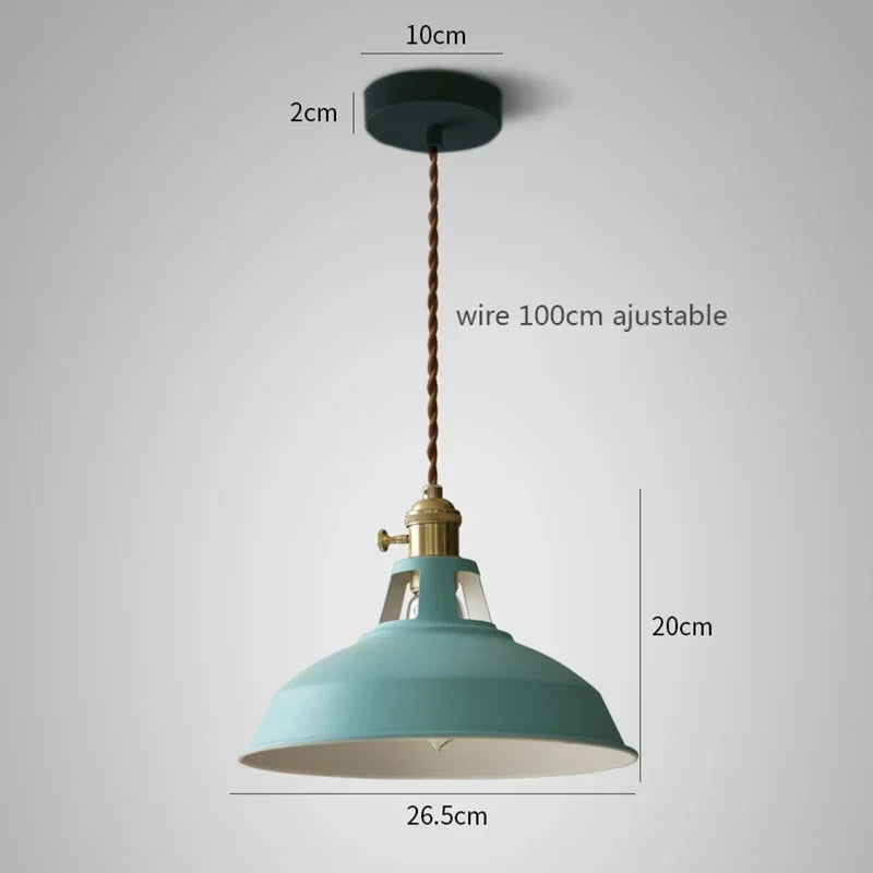 Aluminium hanglamp met E27 fitting in 8 moderne kleuren | Sansoti