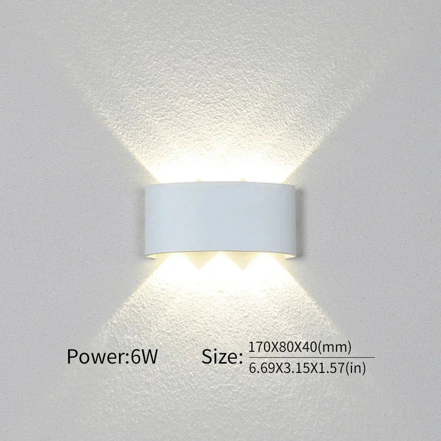 Minimalistische LED-wandlamp voor binnen of buiten - Aluminium - Zwart of Wit - 2W tot 10W | Sansoti