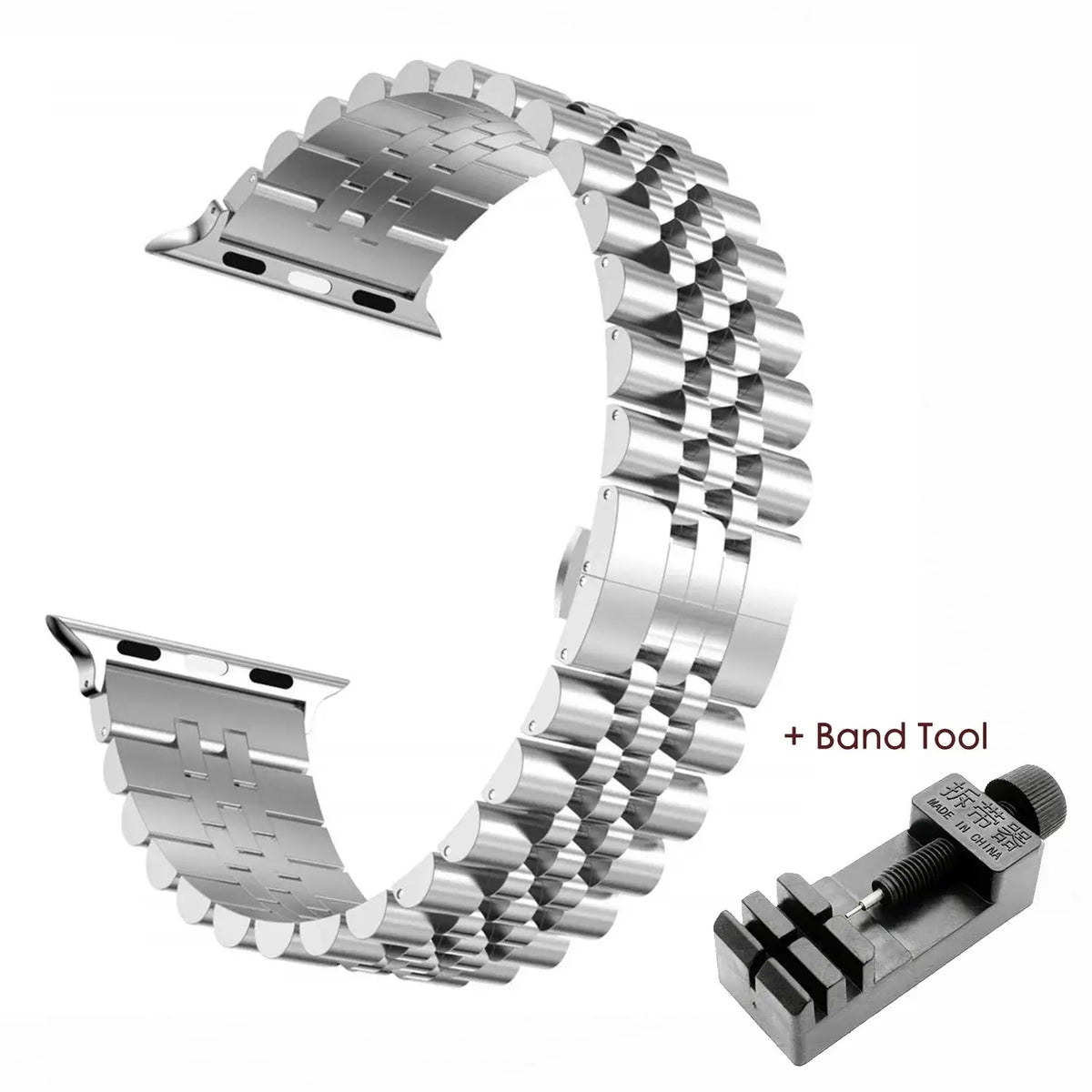 Verstellbares Smartwatch-Armband aus Edelstahl, Metallarmband, universelles elegantes Design, Uhrenarmband | Sansoti