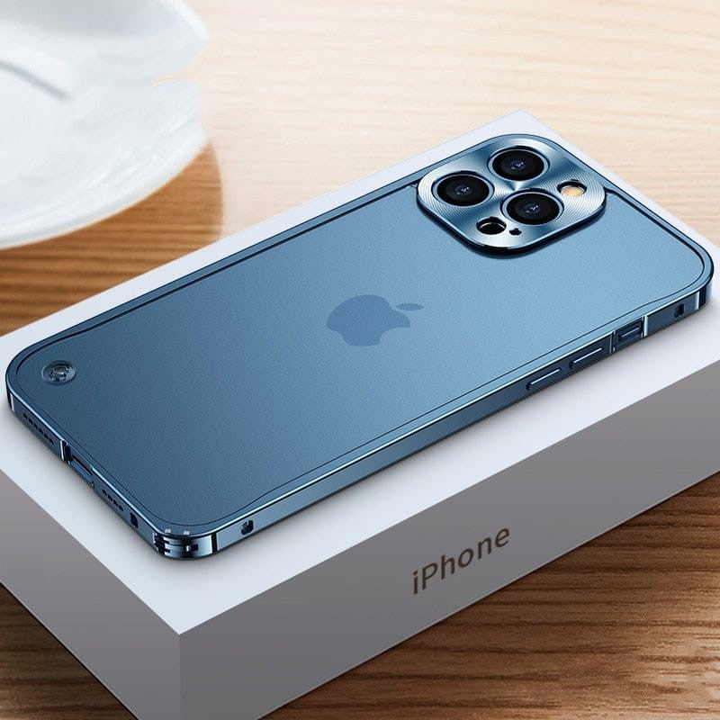 Aluminium iPhone Hoesje Lichtgewicht Bescherming Precisie CNC-Gefreesd Robuust Slank Bumper Case Premium Metalen Telefooncover | Sansoti