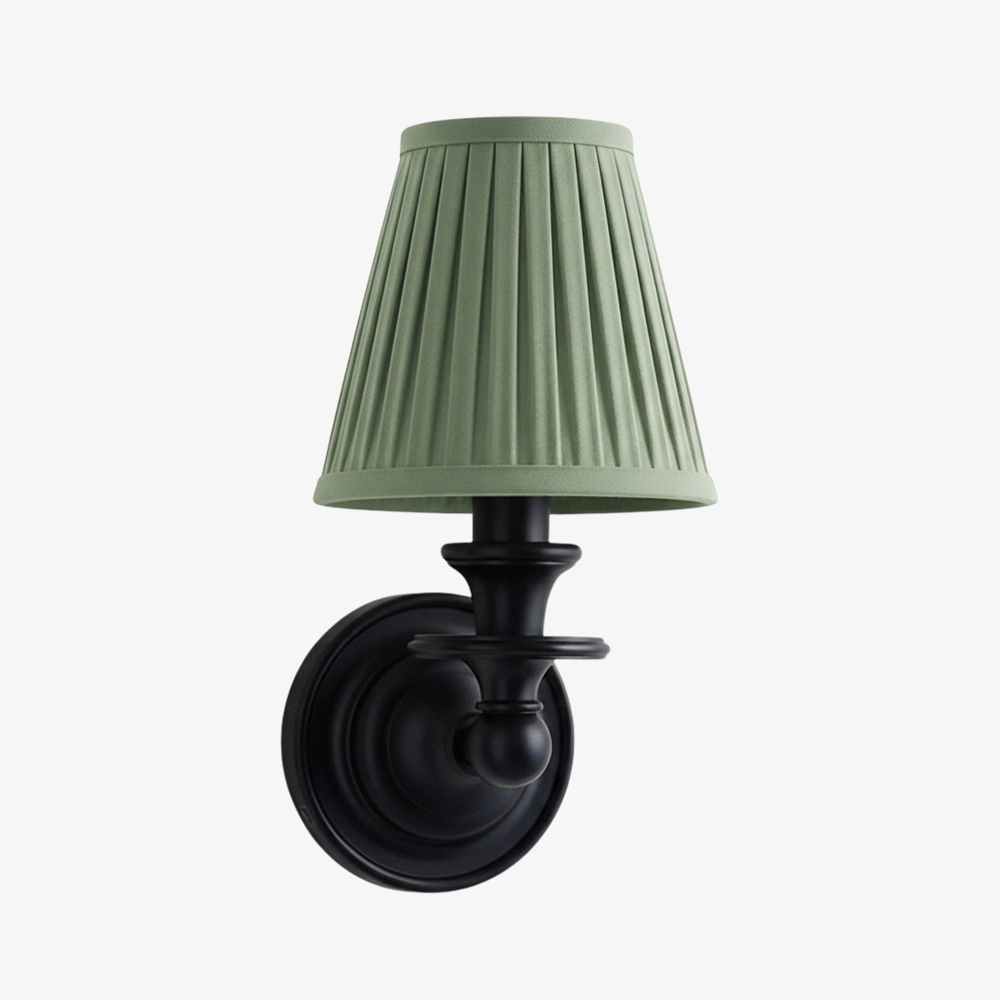 Wandlamp met stoffen kap en zwanenhalsarm – smeedijzeren armatuur met verstelbare leeslamp | Sansoti