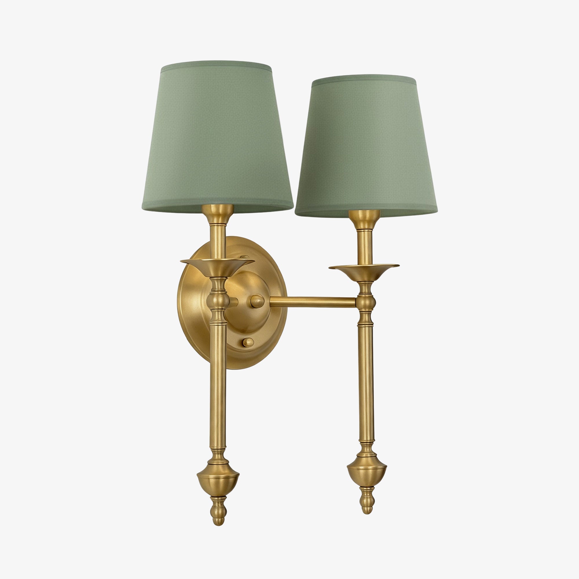 Stoffen Wandlamp met Vintage Koperen Afwerking – Sfeervolle Verlichting voor Hal, Slaapkamer en Woonkamer | Sansoti