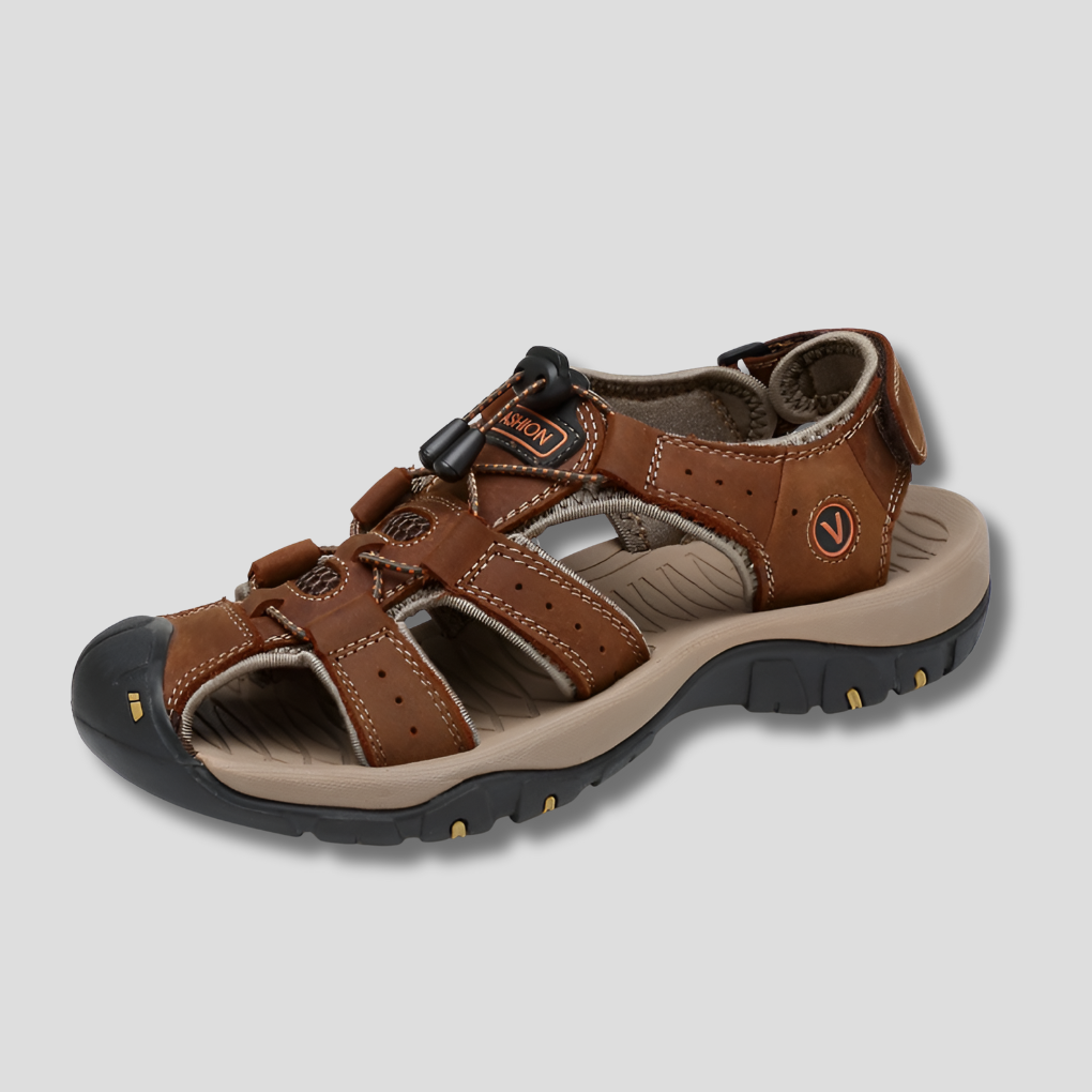 Mannen Sandaal met Verstelbare Riemen en Ergonomisch Voetbed voor Comfort bij Wandelen en Zomerse Activiteiten | Sansoti