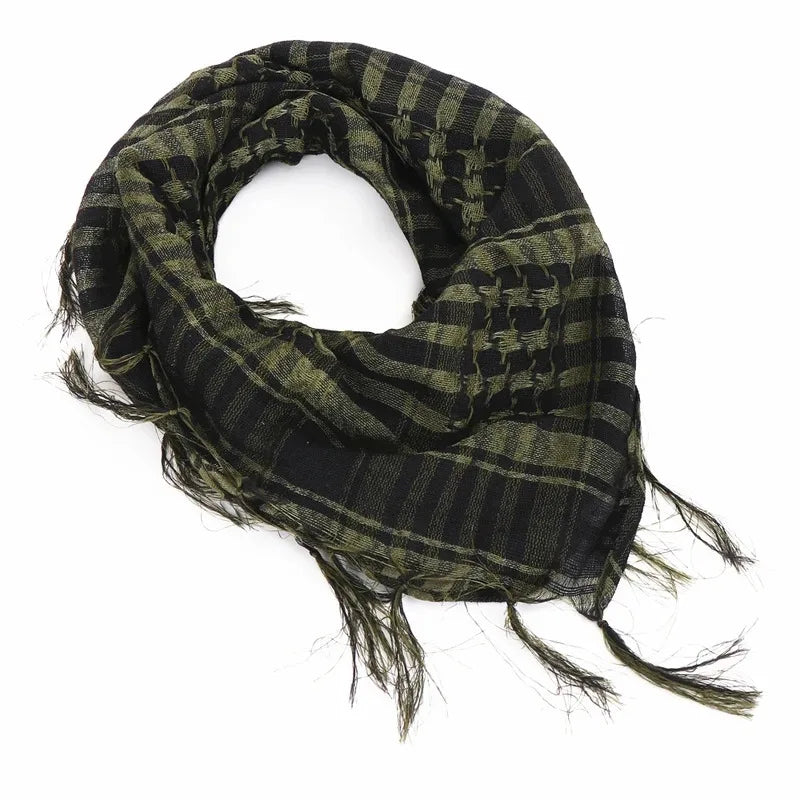 Bufanda de punto tradicional 100x100 cm con flecos para hombre y mujer, cálida y cómoda, de tejido suave para el invierno | Sansoti