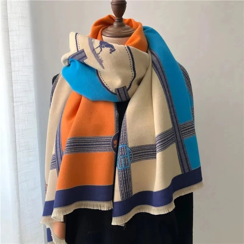 Kasjmieren Sjaal 180x65cm Winterwrap Omslagdoek Zachte Warmhouder Elegante Halsaccessoire Luxe Stola | Sansoti