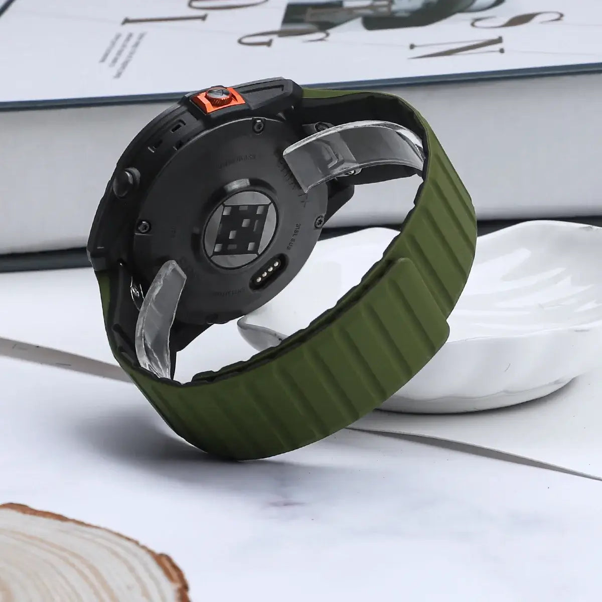Silikonowy pasek do smartwatcha z magnetycznym zapięciem – Wymienny pasek do zegarka 22 mm 26 mm Zegarek sportowy | Sansoti