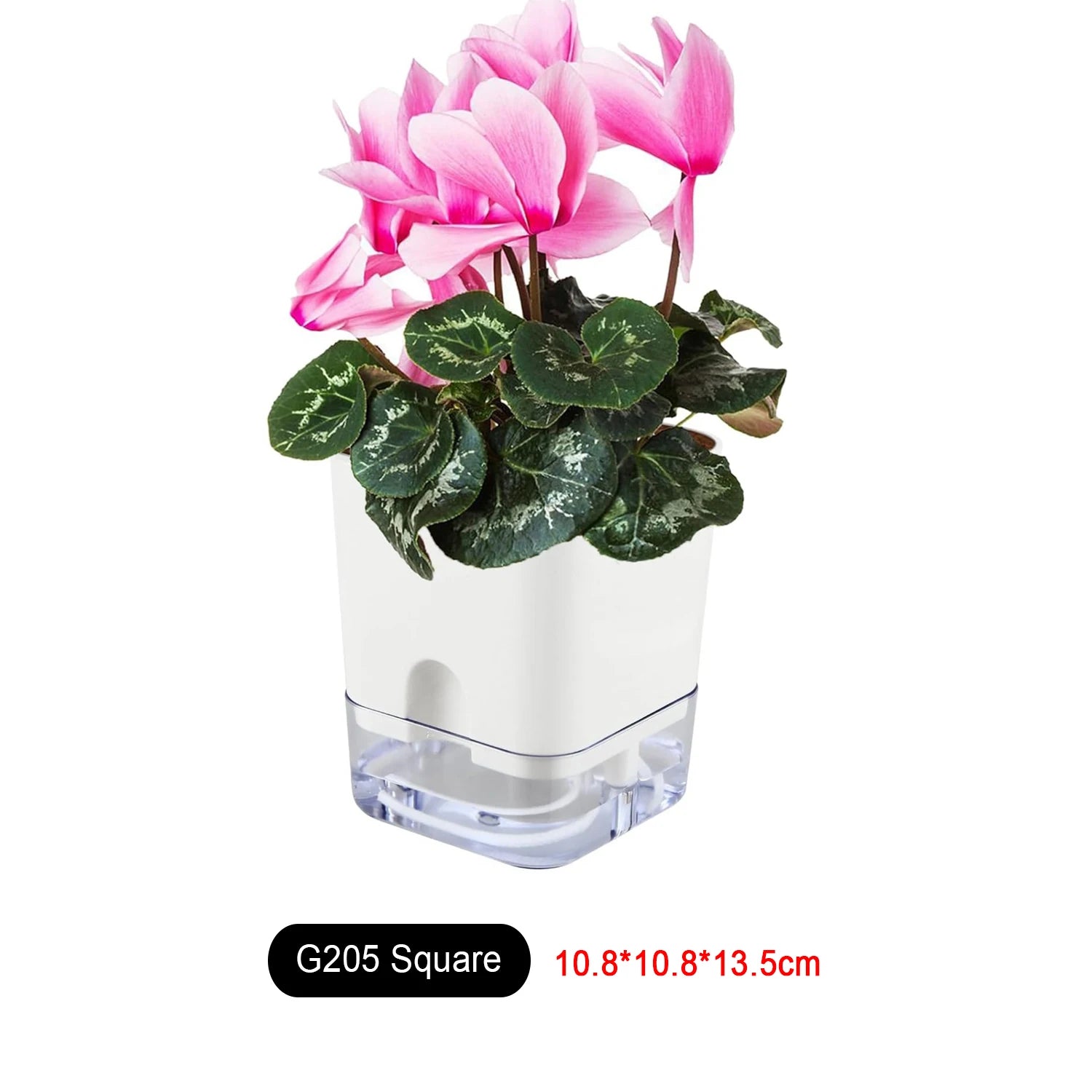 Zelfwaterende Bloempot Magnetisch Wit Kunststof Dubbeldeks Vensterbank Woonkamer Kantoor Plantenpot Hydrocultuur Binnen | Sansoti