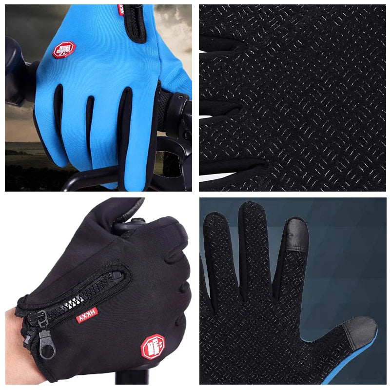 Touchscreen Winter Gloves Unisex Warm Lined Windproof Non-Slip for Cycling Motorcycling Outdoor Sports | Sansoti