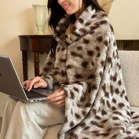 Omkeerbare Geruite Plaid Kasjmierlook Polyester Zachte Deken voor Bank Bed Reizen Sjaal Herfst Winter Thuis | Sansoti