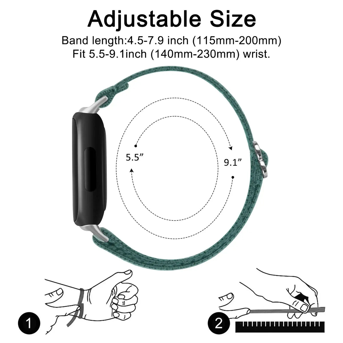 Bracelet de montre en nylon respirant pour smartwatch, activités sportives et fitness, confortable et réglable | Sansoti