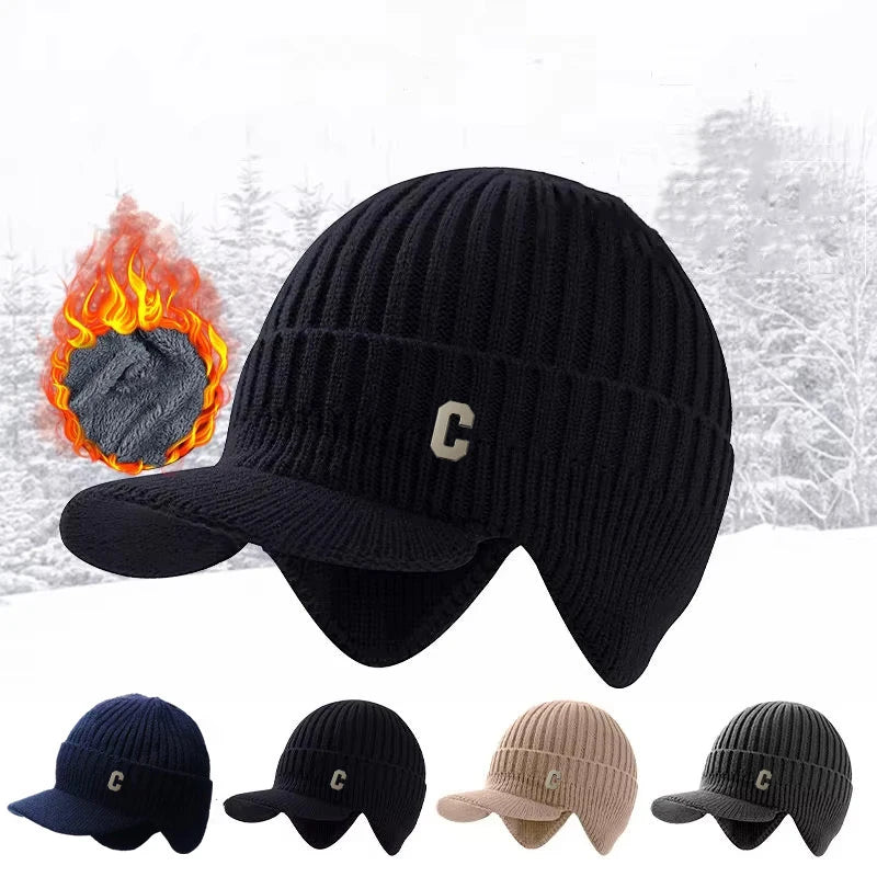 Unisex Knitted Winter Hat with Cuff - Windproof Warm Ice Skating Skiing Outdoor Winter Sports Hiking Snowboarding | Sansoti