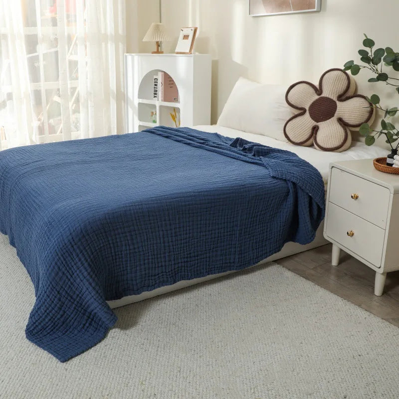 Mousseline Deken 6-laags 100% Katoen Zacht Ademend Lichtgewicht Plaid Voor Slaapkamer Bank Sofa Reizen | Sansoti