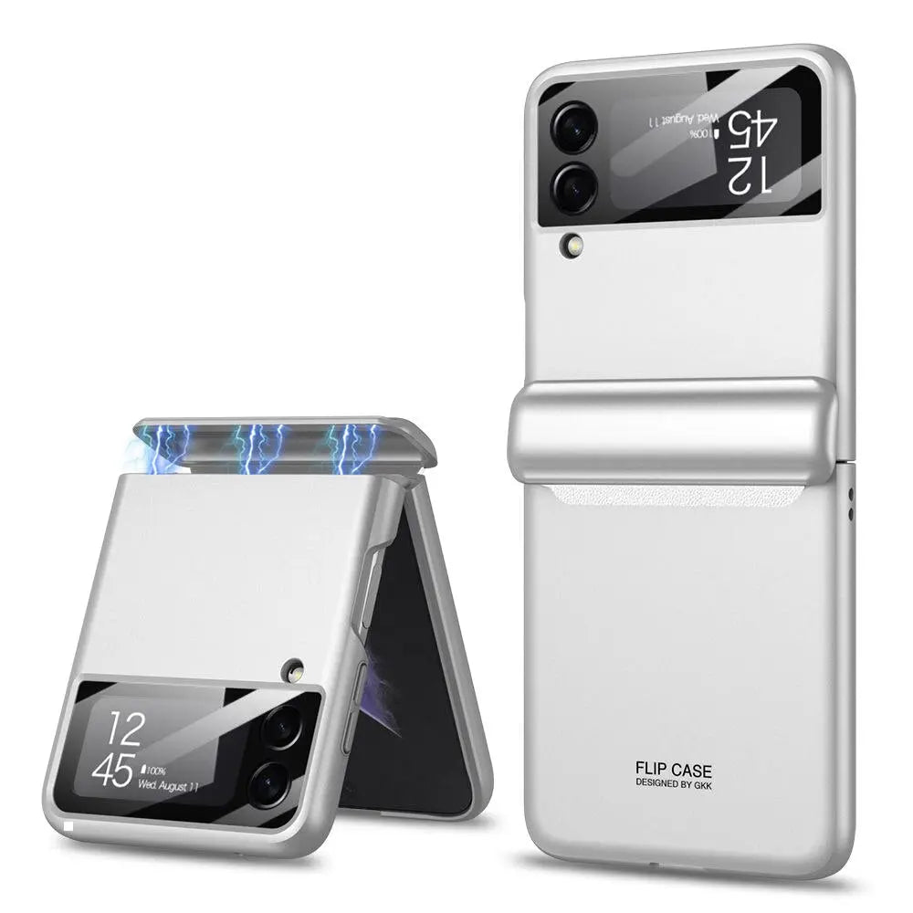 Etui ochronne do Samsung Galaxy Z Flip 4 z ładowaniem bezprzewodowym, odporne na upadki, elastyczne, trwałe | Sansoti