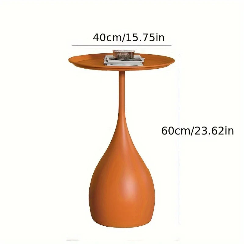 Ronde Bijzettafel op Wieltjes 40cm Metaal Scandinavisch Design Banktafel Nachtkastje Woonkamer Slaapkamer | Sansoti