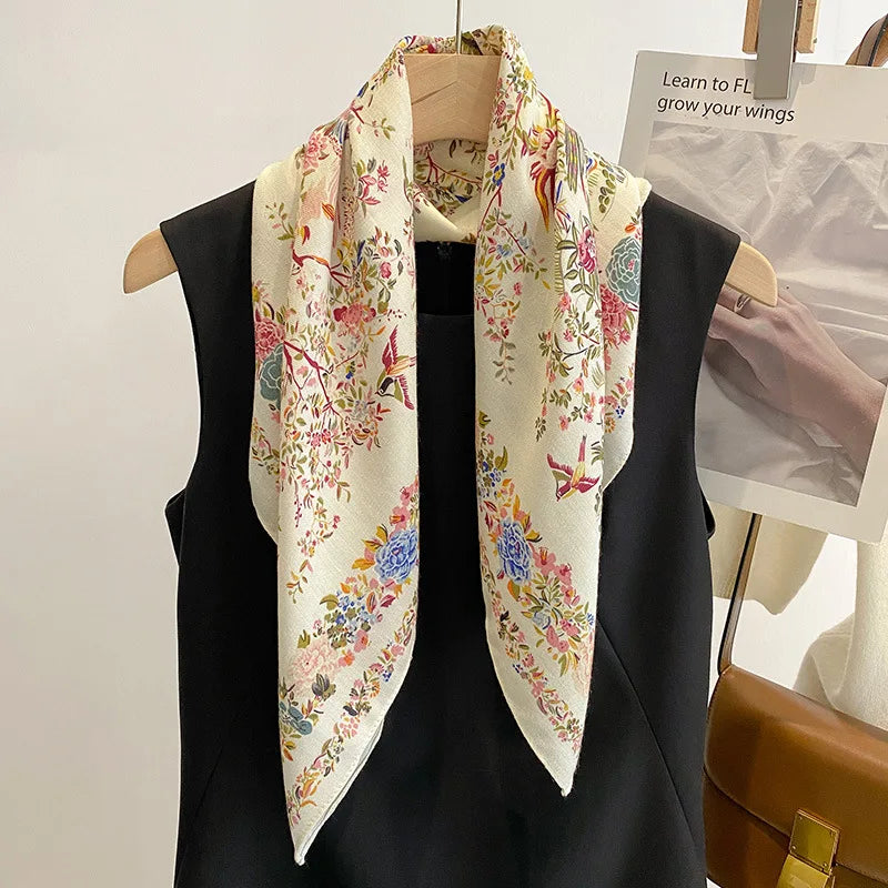 Square Bandana 68x68cm Cotton Print Headscarf for Women, Hair and Neck Scarf, Multifunctional, Four Seasons | Sansoti