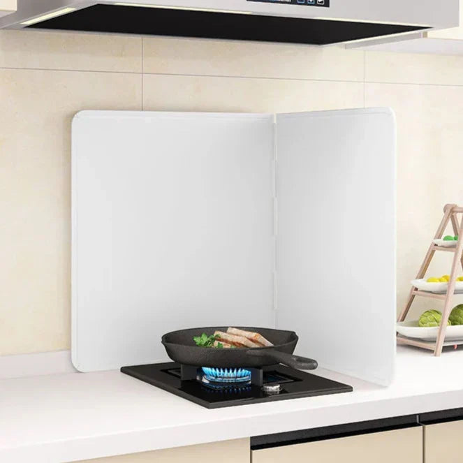 Pare-graisse pliable en acier inoxydable, double face, noir et blanc, protection contre les éclaboussures pour cuisiner et pâtisser, 30x30 30x40 cm | Sansoti