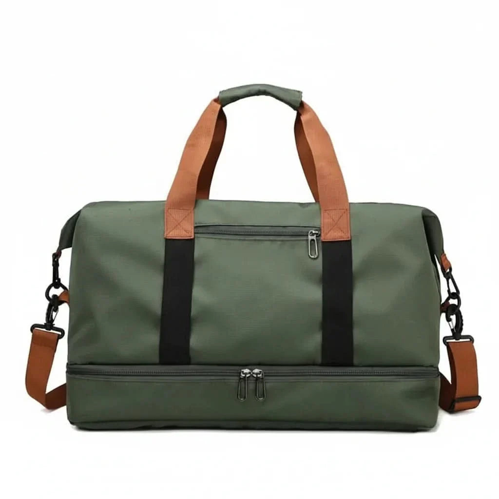 Sporttasche mit Schuhfach und Nass-Trocken-Fach, 46x25x28cm, wasserdichte Reisetasche für Fitnessstudio, Gym und Wochenendtrips | Sansoti