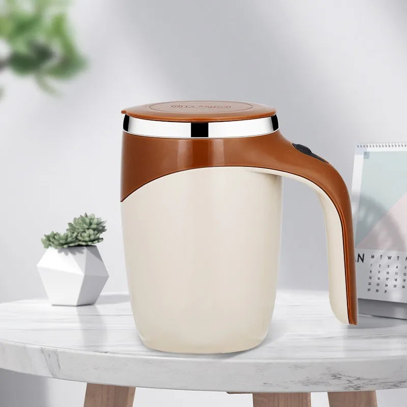 Zelfroerende Thermosbeker 400ml – Automatisch Mixende Reisbeker met Verwarmfunctie | Sansoti