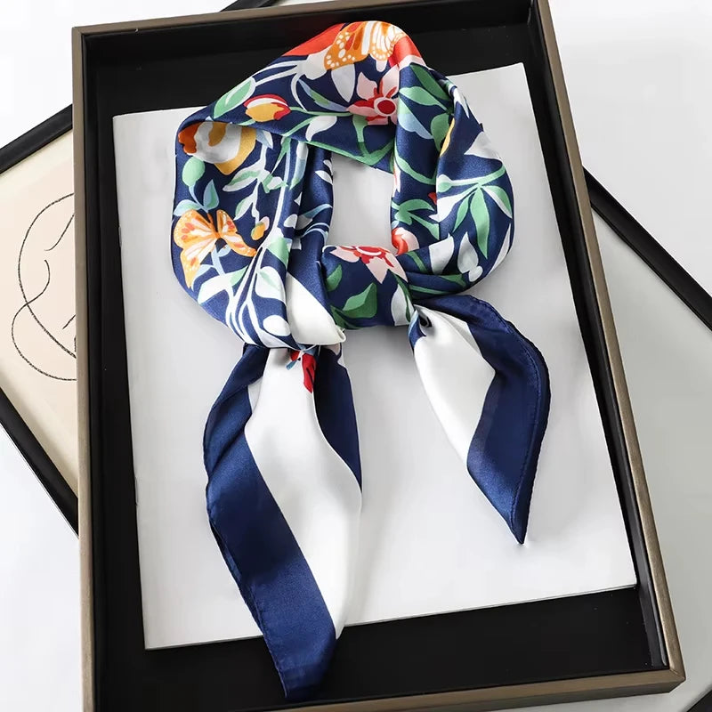 Square Satin Scarf 70x70cm Women's Headband Headscarf Neck Scarf Multifunctional Elegant Stylish Accessory | Sansoti