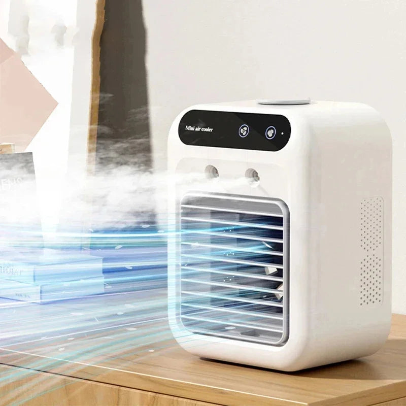 Compacte Mobiele Waterkoeler met USB Ventilator voor Bureau en Kantoor | Sansoti