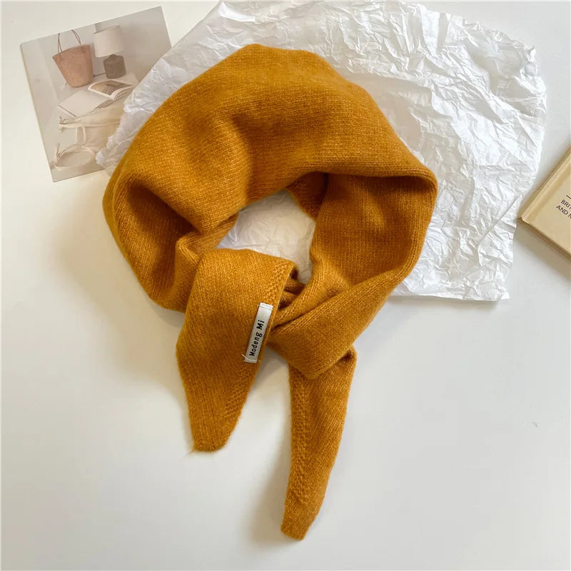 Gestricktes dreieckiges Wolltuch für Damen und Herren, Kaschmir, Winteraccessoire, lässig, elegant und bequem | Sansoti