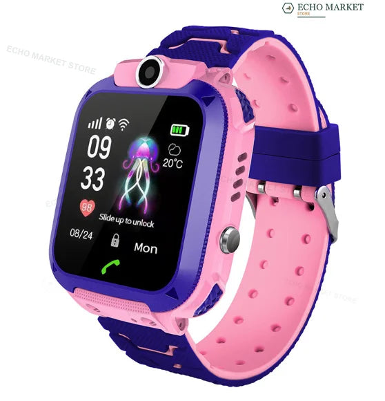 Waterdichte Kindersmartwatch met GPS-Tracking SOS-Functie en Ouderlijk Toezicht voor Android iOS Veiligheid | Sansoti